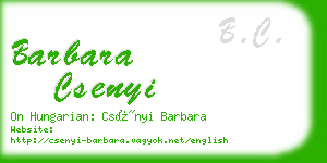 barbara csenyi business card